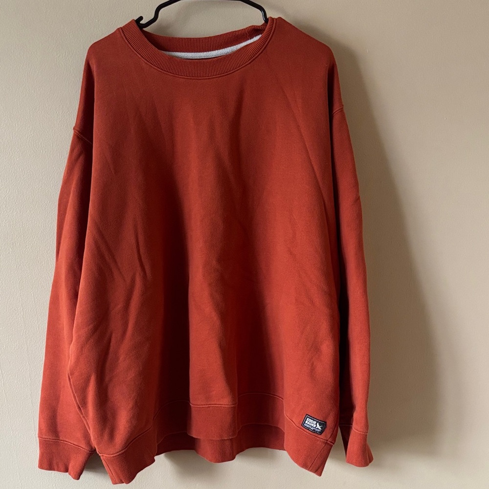 Eddie Bauer Men's Burnt Orange Crewneck Sweatshirt